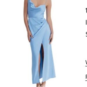 Nordstrom Light Blue Satin Dress